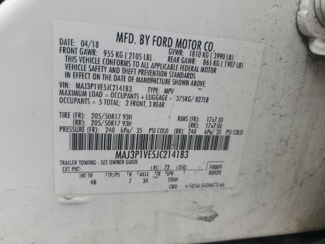 2018 FORD ECOSPORT T MAJ3P1VE5JC214183