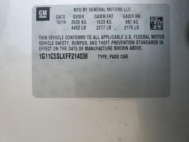 2015 CHEVROLET MALIBU 1LT 1G11C5SLXFF214038