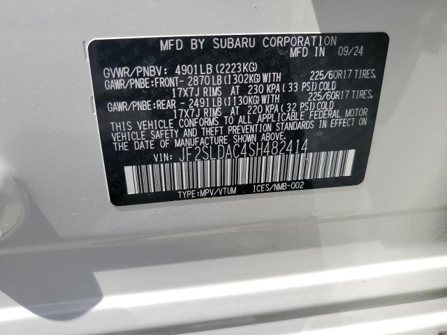 2025 SUBARU FORESTER JF2SLDAC4SH482414