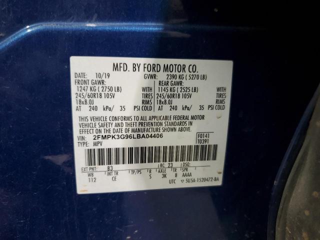 2020 FORD EDGE SE - 2FMPK3G96LBA04406