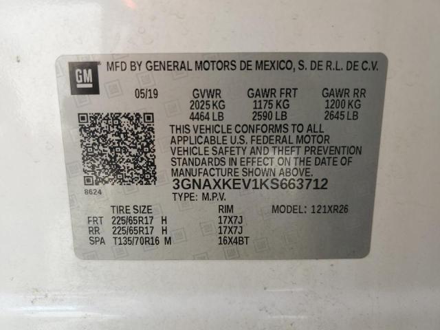 2019 CHEVROLET EQUINOX LT - 3GNAXKEV1KS663712