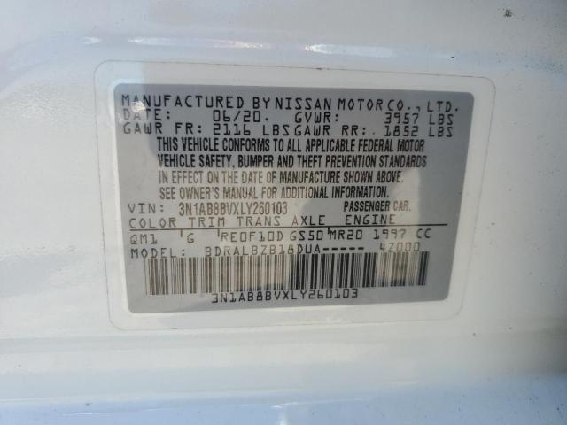 2020 NISSAN SENTRA S - 3N1AB8BVXLY260103
