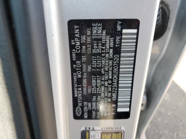 2019 HYUNDAI TUCSON SE KM8J23A40KU907520