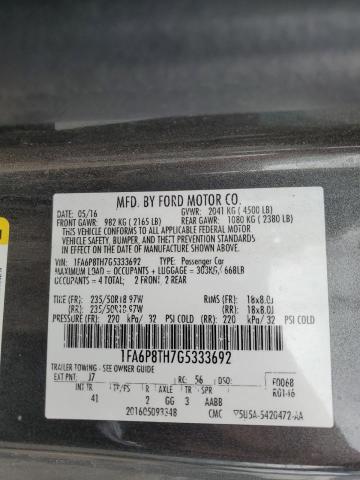 2016 FORD MUSTANG - 1FA6P8TH7G5333692