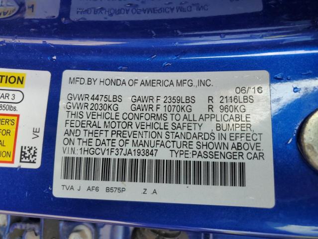 2018 HONDA ACCORD SPO - 1HGCV1F37JA193847