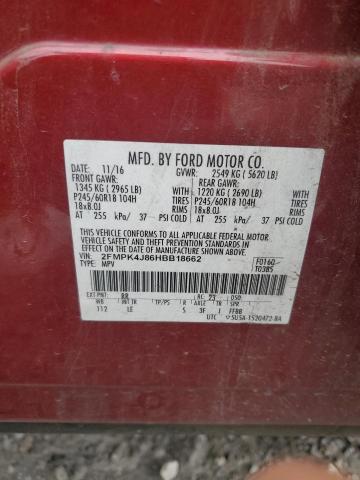 2017 FORD EDGE SEL - 2FMPK4J86HBB18662
