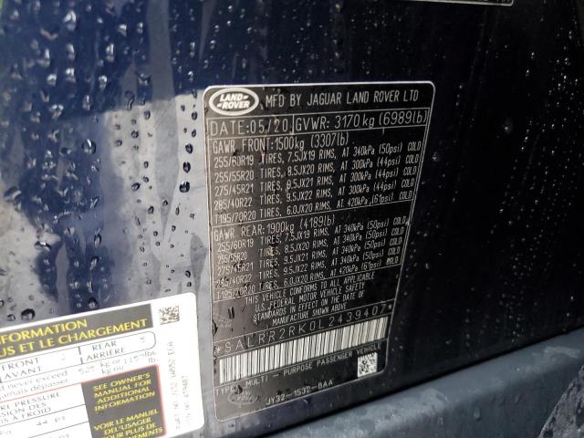 2020 LAND ROVER DISCOVERY SALRR2RK0L2439407
