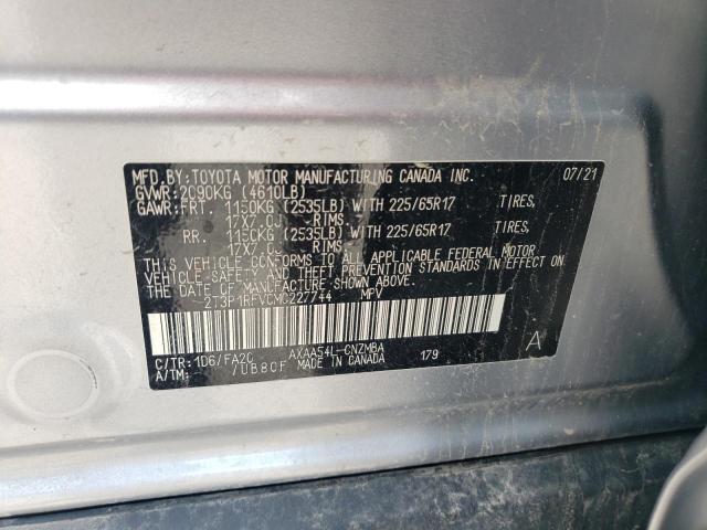 2021 TOYOTA RAV4 XLE - 2T3P1RFV0MC227744
