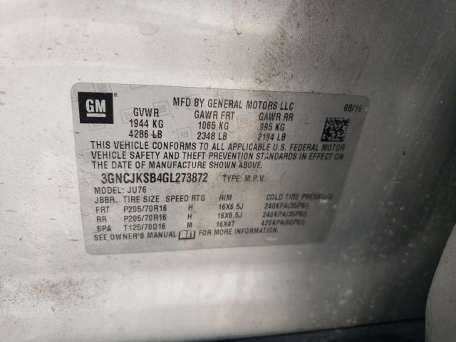 2016 CHEVROLET TRAX LS - 3GNCJKSB4GL273872