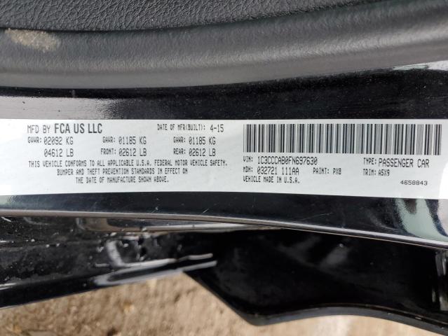 2015 CHRYSLER 200 LIMITE - 1C3CCCAB0FN697630
