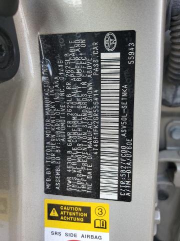 2016 TOYOTA CAMRY LE - 4T4BF1FK2GR555414