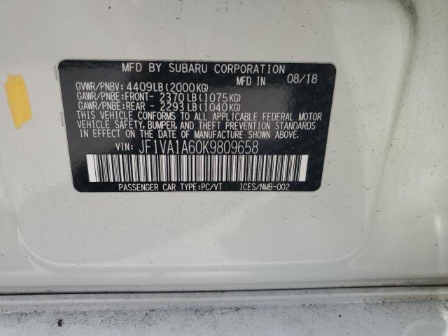 2019 SUBARU WRX JF1VA1A60K9809658
