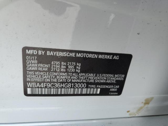 2017 BMW 430XI GRAN WBA4F9C36HG813000