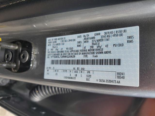 2024 FORD F150 LIGHT 1FT6W3L72RWG20829