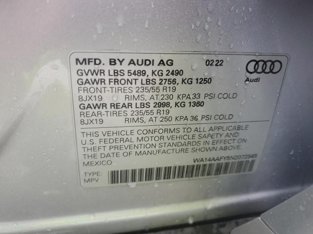 2022 AUDI Q5 SPORTBA - WA14AAFY5N2072545