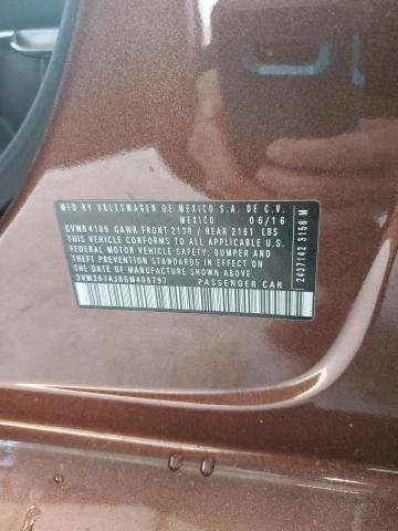 2016 VOLKSWAGEN JETTA S - 3VW267AJXGM406797