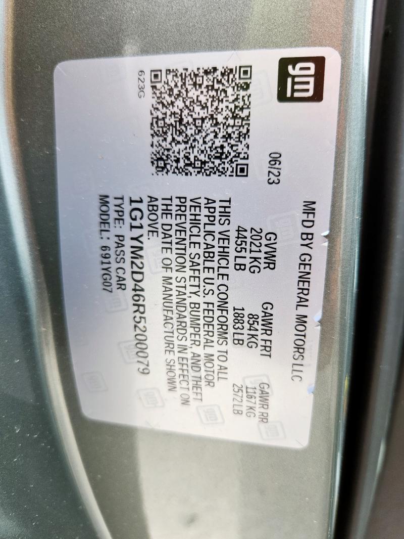 2024 CHEVROLET CORVETTE E 1G1YM2D46R5200079