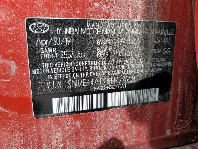 2019 HYUNDAI SONATA LIM - 5NPE34AF7KH792550
