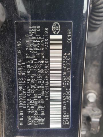 2021 TOYOTA CAMRY SE - 4T1G11AK4MU559367