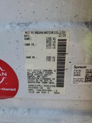 2020 NISSAN LEAF SV PL - 1N4BZ1CP9LC300206