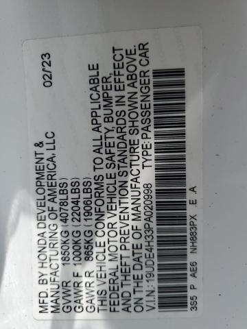 2023 ACURA INTEGRA A- 19UDE4H33PA020998
