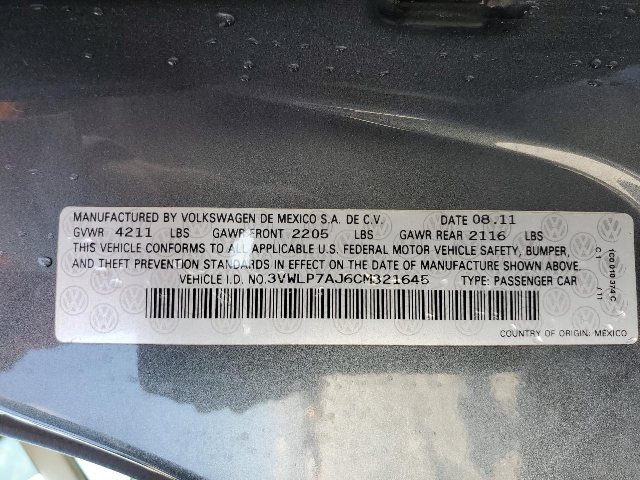 Volkswagen Jetta sel 2012