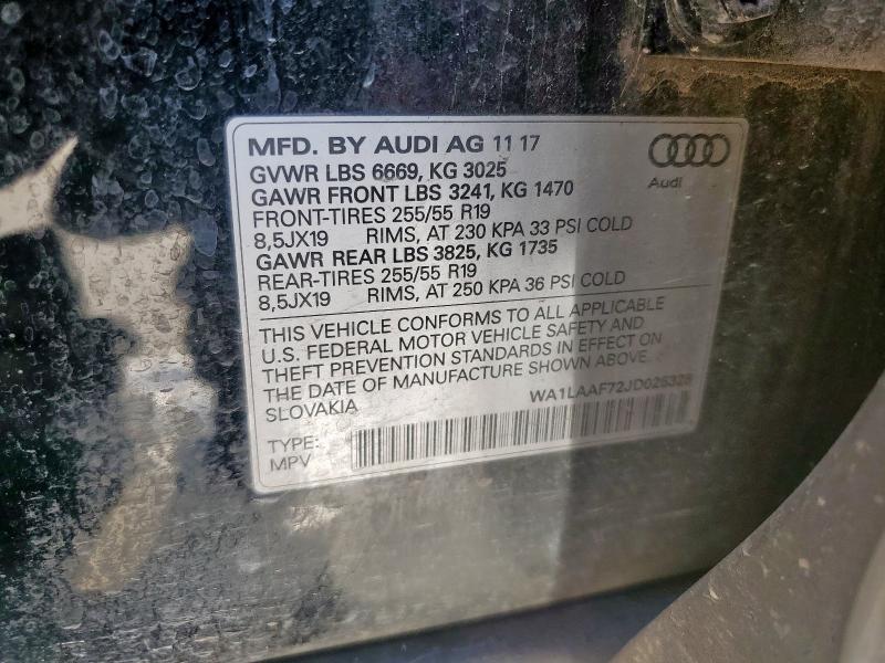 2018 AUDI Q7 PREMIUM - WA1LAAF72JD025328
