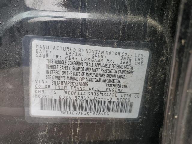 2019 NISSAN SENTRA NIS 3N1AB7AP3KY278406