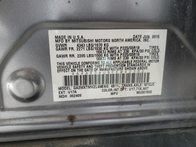 2015 MITSUBISHI OUTLANDER - 4A4AR3AU9FE042362
