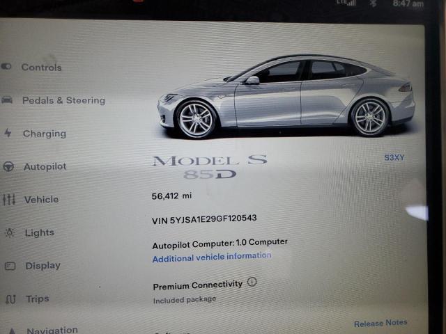 2016 TESLA MODEL S 5YJSA1E29GF120543
