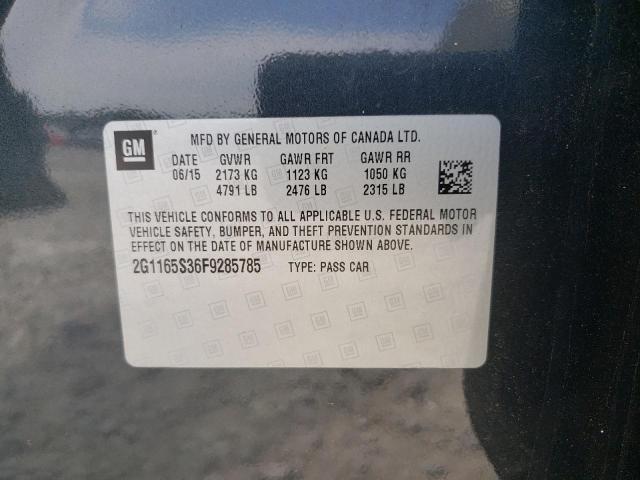 2015 CHEVROLET IMPALA LTZ - 2G1165S36F9285785