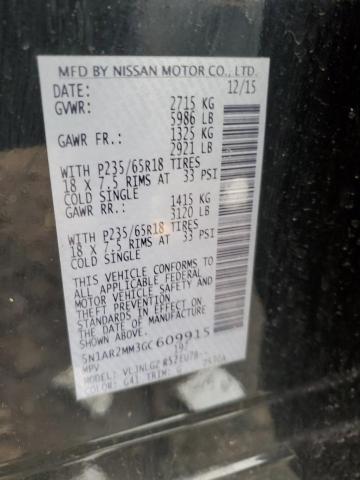 2016 NISSAN PATHFINDER 5N1AR2MM3GC609915
