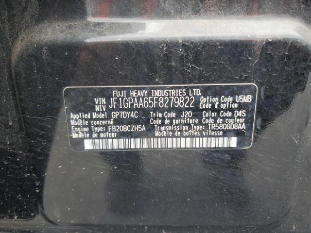 2015 SUBARU IMPREZA JF1GPAA65F8279822