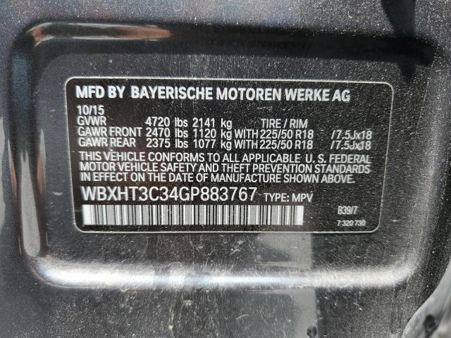 2016 BMW X1 XDRIVE2 - WBXHT3C34GP883767