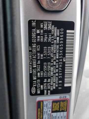2019 KIA SORENTO EX 5XYPHDA55KG599600