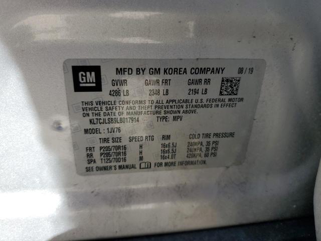 2020 CHEVROLET TRAX 1LT - KL7CJLSB9LB017914