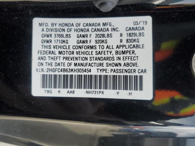 2019 HONDA CIVIC LX - 2HGFC4B63KH305454