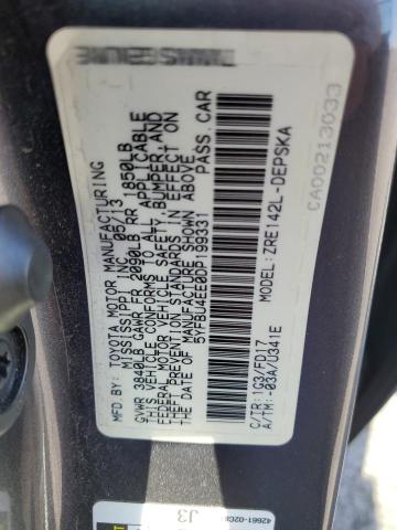 2013 TOYOTA COROLLA BA - 5YFBU4EE0DP199331