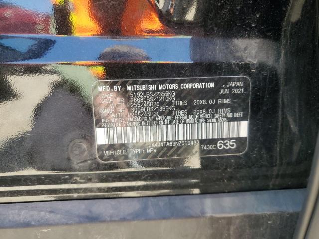 2022 MITSUBISHI OUTLANDER - JA4J4TA89NZ019433