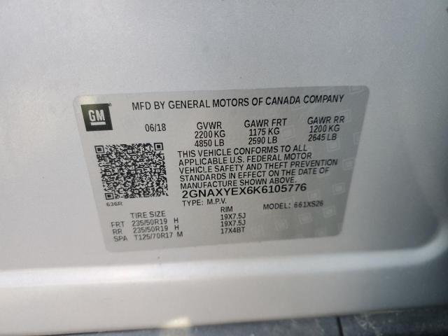 2019 CHEVROLET EQUINOX PR - 2GNAXYEX6K6105776