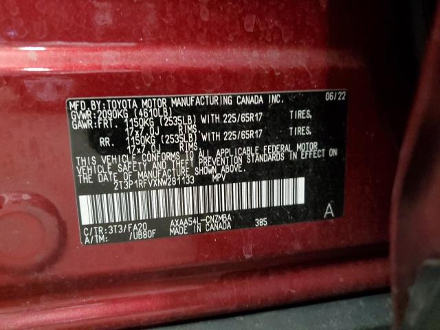 2022 TOYOTA RAV4 XLE - 2T3P1RFVXNW281133