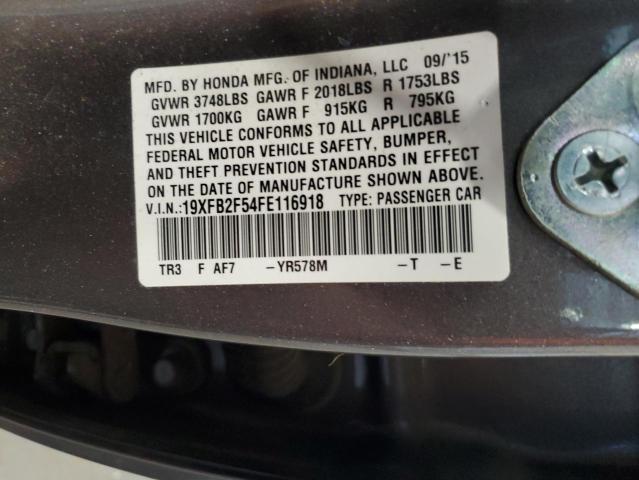 2015 HONDA CIVIC LX - 19XFB2F54FE116918