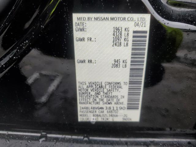 2021 NISSAN ALTIMA S 1N4BL4BV6MN381190