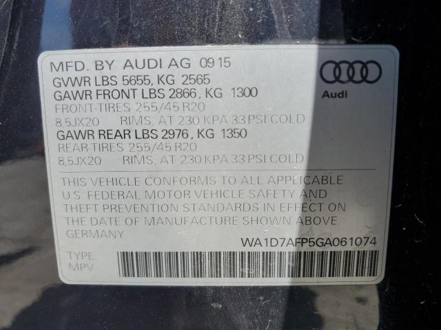 2016 AUDI Q5 PREMIUM - WA1D7AFP5GA061074
