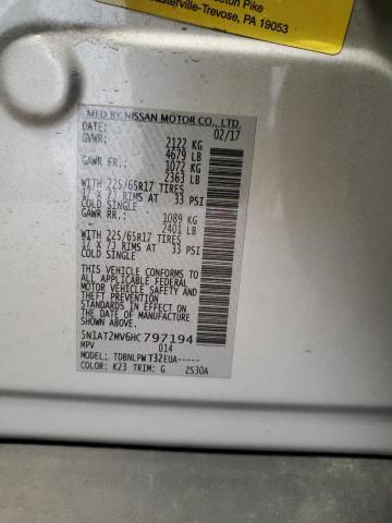 2017 NISSAN ROGUE SV - 5N1AT2MV6HC797194