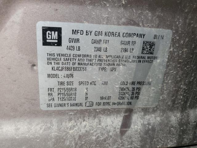 2015 BUICK ENCORE CON - KL4CJFSB6FB033751