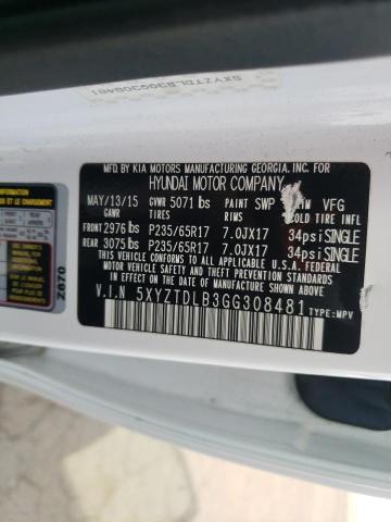 5XYZTDLB3GG308481 2016 HYUNDAI SANTA FE