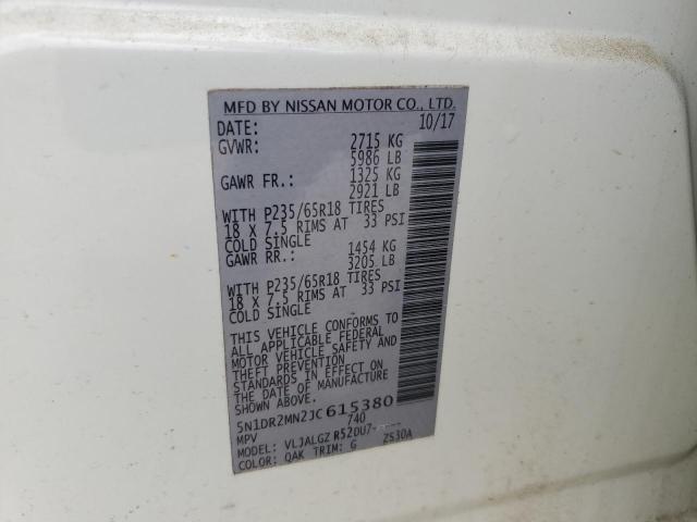 2018 NISSAN PATHFINDER - 5N1DR2MN2JC615380