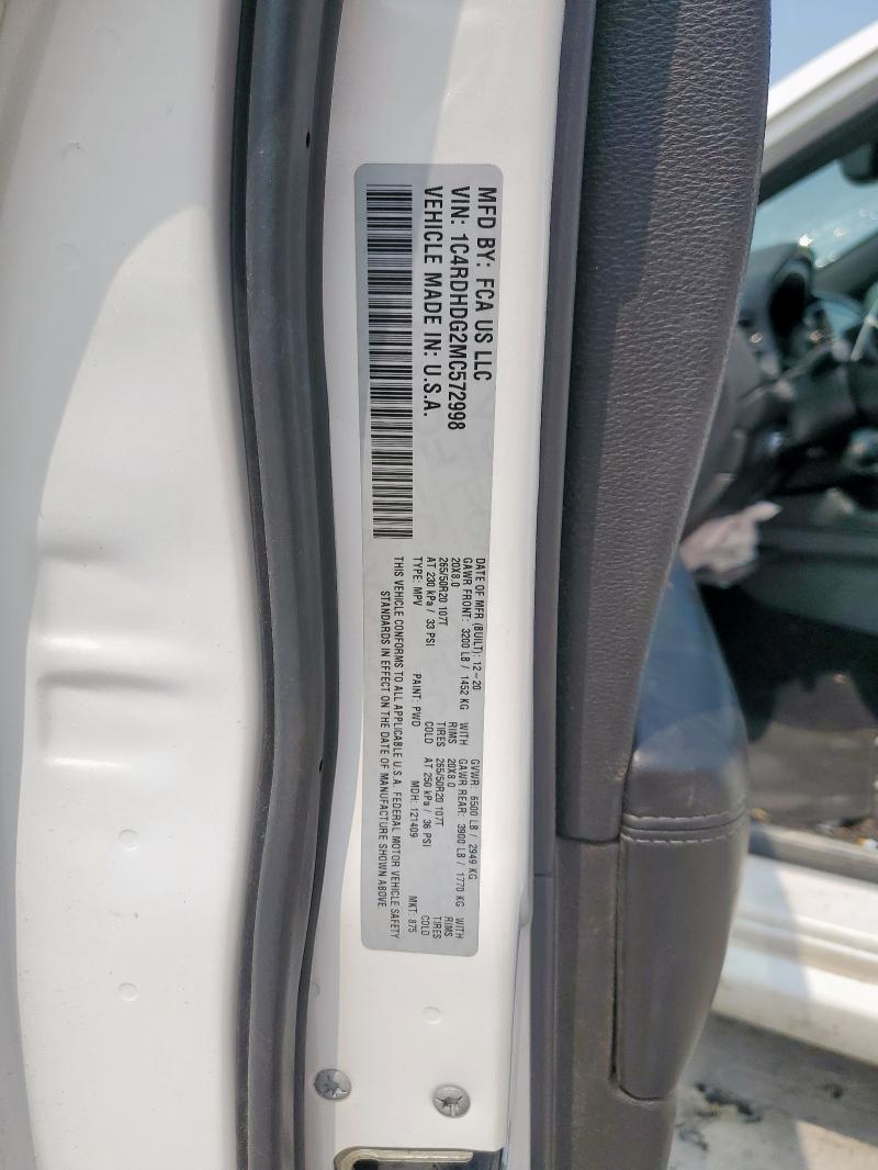 2021 DODGE DURANGO GT 1C4RDHDG2MC572998