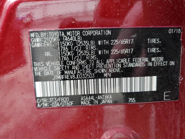 2018 TOYOTA RAV4 LE JTMBFREV8JD232503
